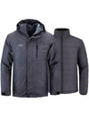 Wantdo Men's Waterproof 3 in 1 Ski Jacket Warm Winter Coat Alpine I Dark Grey S 