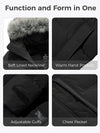 Men's Winter Jacket Warm Puffer Jacket Snow Coat with Faux Fur Hood