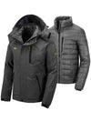 Wantdo Men's 3-in-1 Down Jacket Waterproof Warm Winter Coat Ski Jacket Alpine Pro Down Grey S 