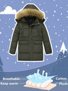 Wantdo Boy's Mid-Long Warm Winter Coat Quilted Fleece Lined Puffer Jacket 
