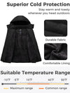 Men's Puffer Jacket Thicken Padded Winter Coat with Removable Hood Acadia 4