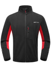 Wantdo Men's Windproof Running Soft Fleece Jacket Waterproof Breathable Red S 