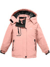 Wantdo Girls' Waterproof Ski Jacket Insulated Snowboarding Jackets Winter Snow Coat Pink 6/7 