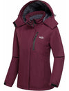 Wantdo Women's Ski Jacket Winter Coats Fleece Lined Rain Jacket Atna 120 Wine Red S 