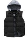 Wantdo Men's Puffer Vest Quilted Warm Sleeveless Winter Jacket Black S 