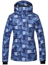 Wantdo Women's Print Fully Taped Seams Snow Coat Warm Winter Jacket Atna Printed Navy Geometric Print S 