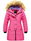 ZSHOW ZSHOW Girls' Long Winter Coat Parka Water Resistant Warm Puffer Jacket Pink 6/7 