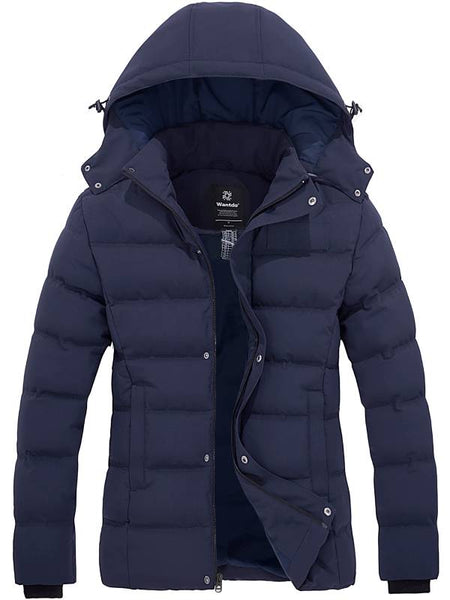 Wantdo Women's Winter Coats Hooded Windproof Puffer Jacket Dark