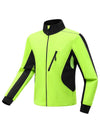 Wantdo Men's Waterproof Fleece Jacket Running Jacket Windproof Warm Coat Green 2XL 