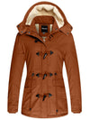 Wantdo Women's Sherpa Lined Winter Coat Cotton Military Jacket City I Caramel S 