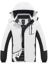 Wantdo Men's Waterproof Mountain Snow Coat Hooded Raincoat Atna 014 Black White S 
