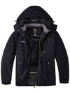 Wantdo Women's Plus Size Windproof Snow Mountain Warm Hooded Coat Atna Plus Black 1X 