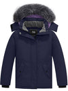 ZSHOW ZSHOW Girls' Winter Coat Soft Fleece Lined Cotton Padded Puffer Jacket Navy 6/7 