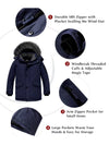 ZSHOW ZSHOW Boy's Hooded Winter Padded Coat Thick Fleece Lined Quilted Parka 