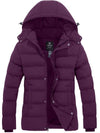 Wantdo Women's Winter Coat Quilted Puffer Jacket With Removable Hood Valley I Purple S 