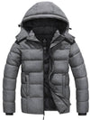 Wantdo Men's Warm Puffer Jacket Winter Coat with Removable Hood Valley I Heather Gray S 
