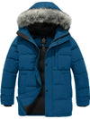 Wantdo Men's Down Jacket Winter Warm Puffer Jacket Snow Coat with Faux Fur Hood Arctic II Regal Blue S 