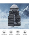 Wantdo Men's Winter Quilted Vest Removable Hooded Sleeveless Gilet 