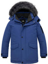 ZSHOW ZSHOW Boy's Hooded Winter Padded Coat Thick Fleece Lined Quilted Parka Blue 6/7 