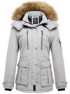 Women's Warm Winter Parka Coat with Removable Faux Fur Hood