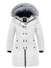 ZSHOW ZSHOW Girls' Long Winter Coat Parka Water Resistant Warm Puffer Jacket Creamy White 6/7 