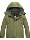 ZSHOW ZSHOW Boy's Waterproof Ski Jacket Windbproof Thick Winter Parka Coat Army Green 6/7 