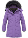 ZSHOW ZSHOW Girls' Winter Coat Water Resistant Long Parka Light Purple 6/7 