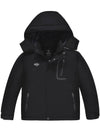 Wantdo Boy's Waterproof Ski Jacket Fleece Snowboarding Jackets Warm Thick Winter Coat Black 6/7 