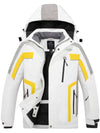 Wantdo Men's Warm Ski Jacket Waterproof Snowboard Parka Windproof Insulated Coat Sealed Seams Atna 011 White Grey S 