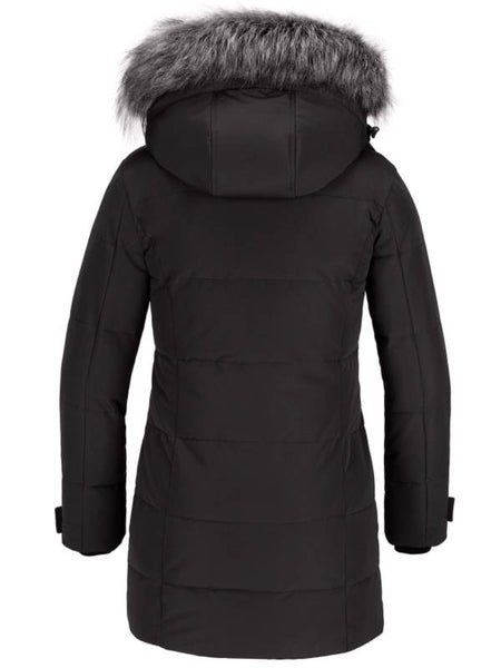 Aofur Womens Ladies Quilted Winter Coat Fur Collar Hooded Down Jacket Parka  Outerwear