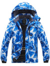 Wantdo Men's Winter Coat Waterproof Snowboarding Jacket Atna Core Blue Mountain print S 