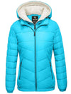 Wantdo Women's Winter Coats Hooded Windproof Puffer Jacket Valley III Light Blue S 
