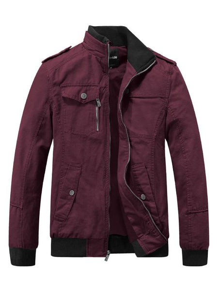 Men s Military Casual Jacket Stand Collar Cotton Jacket