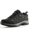 Wantdo Men's Waterproof Hiking Shoes Outdoor Low Cut Hiking Boots Mountain Shoes Black 8.5 