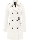 Women's Waterproof Double-Breasted Trench Coat with Belt