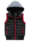 Wantdo Boys Hooded Puffer Fleece Vest Warm Jacket Black 6/7 