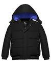 Boys Padded Winter Coat With Removable Hood Windproof Puffer Jacket