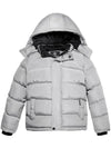 Wantdo Boys Padded Winter Coat Thicken Warm Jacket With Detachable Hood Gray 6/7 