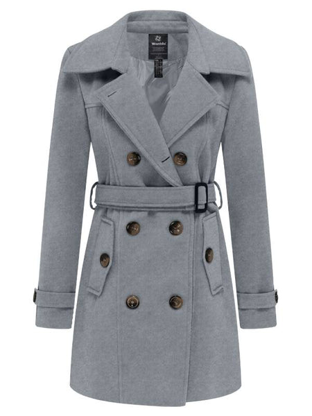 Wool factory Pea Coat with Belt