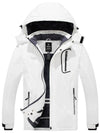 Wantdo Men's Waterproof Mountain Snow Coat Hooded Raincoat Atna 014 White S 