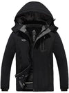 Wantdo Men's Waterproof Mountain Snow Coat Hooded Raincoat Atna 014 Black S 