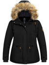 Women's Plus Size Waterproof Ski Jacket Hooded Winter Coat Recycled Fabric