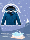Wantdo Boy's Waterproof Ski Jacket Mountain Snow Coat Fleece Winter Coats Hooded Raincoats 