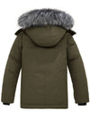 Wantdo Boys' Quilted Winter Coats Warm Thicken Puffer Jacket Waterproof Parka 