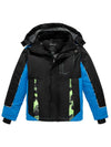 Wantdo Boys Waterproof Ski Jacket Fleece Kids Winter Coat Black 14/16 