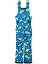Wantdo Boy's Waterproof Insulated Snow Pants Winter Warm Padding Ski Pants Blue Flora 6/7 