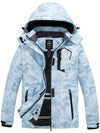 Wantdo Women's Waterproof Ski Jacket Windproof Winter Warm Snow Coat Mountain Rain Jacket Atna 121 Light Blue Print S 