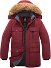 Wantdo Men's Warm Winter Coat Parka Thicken Insulated Puffer Jacket Acadia 2 Wine Red S 