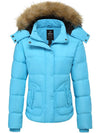 Women's Quilted Puffer Jacket Padded with Faux Fur Hooded Valley II