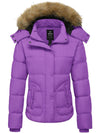 Women's Quilted Puffer Jacket Padded with Faux Fur Hooded Valley II